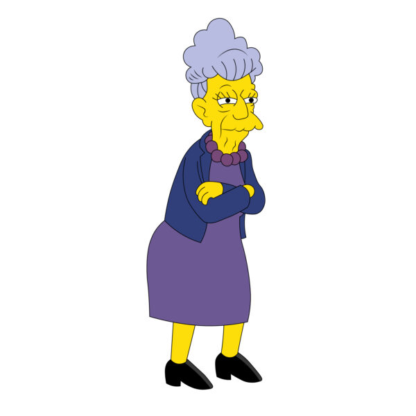 Download free hand-drawn vector illustrations of Agnes Skinner's character in the cartoon the Simpson