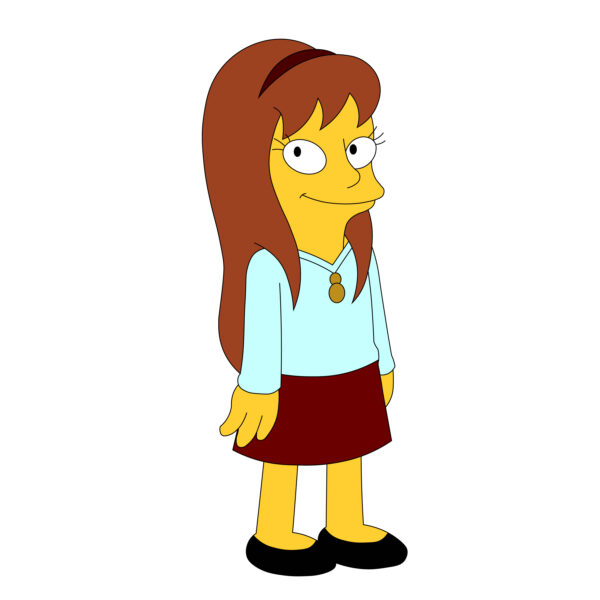 Download free hand-drawn vector illustrations of Allison Taylor's character in the cartoon the Simpson