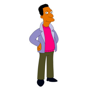 Download free hand-drawn vector illustrations of Carl Carlson's character in the cartoon the Simpson