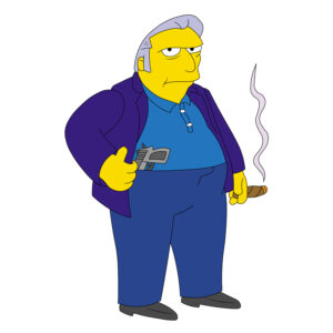 Download free hand-drawn vector illustrations of Fat Tony's character in the cartoon the Simpson