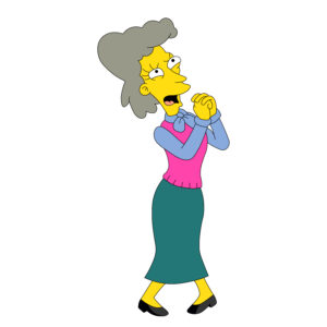 Download free hand-drawn vector illustrations of Helen Lovejoy's character in the cartoon the Simpson