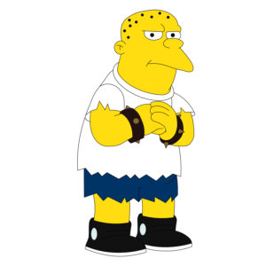 Download free hand-drawn vector illustrations of Kearney Zzyzwicz's character in the cartoon the Simpson