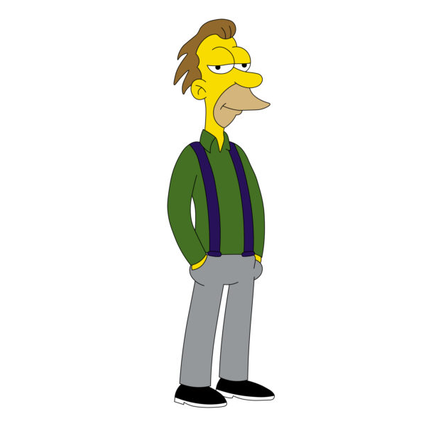 Download free hand-drawn vector illustrations of Lenny Leonard's character in the cartoon the Simpson