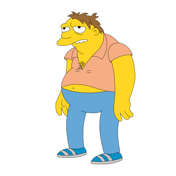 Download free hand-drawn vector illustrations of Barney's character in the cartoon the Simpson