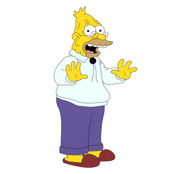 Download free hand-drawn vector illustrations of Grampa simpson's character in the cartoon the Simpson