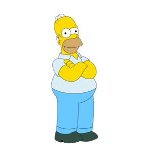 Download free hand-drawn vector illustrations of Homer simpson's character in the cartoon the Simpson