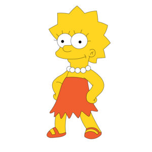 Download free hand-drawn vector illustrations of Lisa simpson's character in the cartoon the Simpson