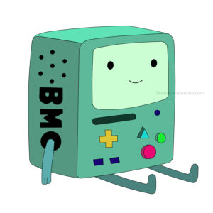 Download free hand-drawn vector illustrations of BMO's character in the Adventure Time cartoon