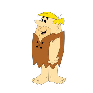 Download free hand-drawn vector illustrations of Barney Rubble's character in the Flintstones cartoon