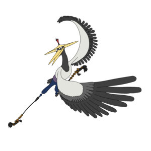 Download free hand-drawn vector illustrations of Crane's character in the kung fu panda cartoon