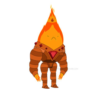 Download free hand-drawn vector illustrations of Flame King's character in the Adventure Time cartoon