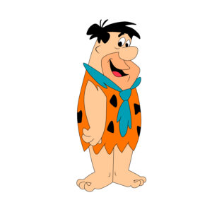 Download free hand-drawn vector illustrations of Fred Flintstone's character in the Flintstones cartoon