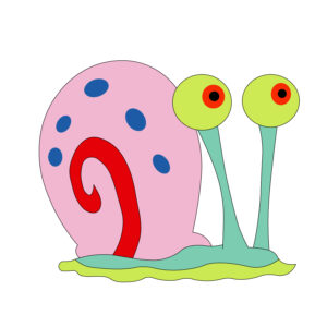 Download free hand-drawn vector illustrations of Gary the Snail's character in the SpongeBob SquarePants cartoon