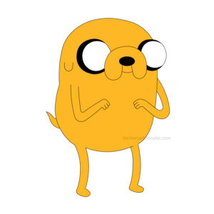 Download free hand-drawn vector illustrations of Jake the Dog's character in the Adventure Time cartoon