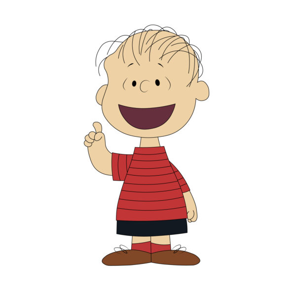 Download free hand-drawn vector illustrations of Linus van Pelt's character in the Peanuts cartoon