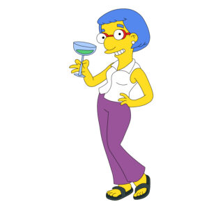 Download free hand-drawn vector illustrations of Luann Van Houten's character in the cartoon the Simpson