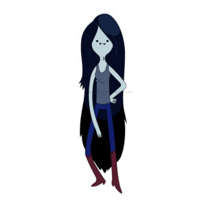 Download free hand-drawn vector illustrations of Marceline the Vampire Queen's character in the Adventure Time cartoon