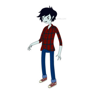 Download free hand-drawn vector illustrations of Marshall Lee's character in the Adventure Time cartoon