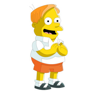 Download free hand-drawn vector illustrations of Martin Prince's character in the cartoon the Simpson