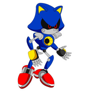 Download free hand-drawn vector illustrations of Metal Sonic's character in the Sonic cartoon