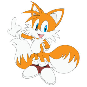 Download free hand-drawn vector illustrations of Miles 'Tails' Prower's character in the Sonic cartoon