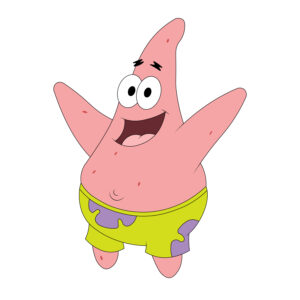 Download free hand-drawn vector illustrations of Patrick Star's character in the SpongeBob SquarePants cartoon