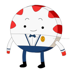 Download free hand-drawn vector illustrations of Peppermint Butler's character in the Adventure Time cartoon