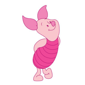 Download free hand-drawn vector illustrations of Piglet's character in Winnie the pooh cartoon