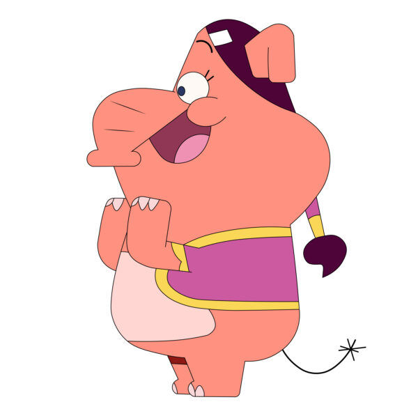 Download free hand-drawn vector illustrations of Piya's character in the Oggy and the Cockroaches cartoon