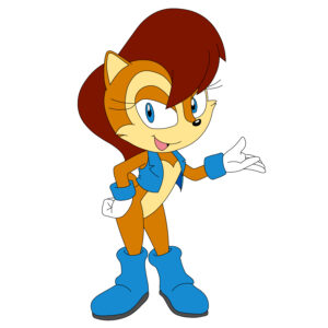 Download free hand-drawn vector illustrations of Princess Sally Acorn's character in the Sonic cartoon