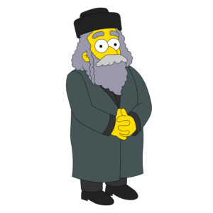 Download free hand-drawn vector illustrations of Rabbi Hyman Krustofsky's character in the cartoon the Simpson