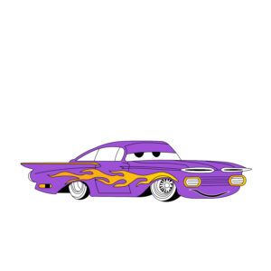 Download free hand-drawn vector illustrations of Ramone's character in the Cars cartoon