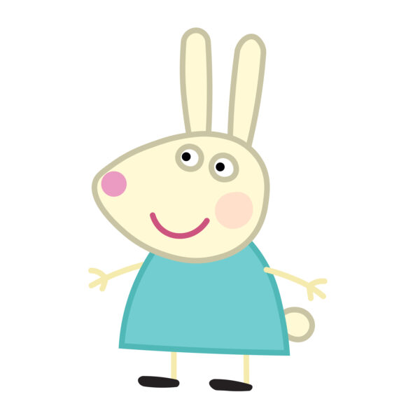 Download free hand-drawn vector illustrations of Rebecca Rabbit's character in Peppa Pig cartoon