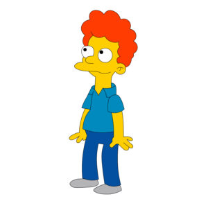 Download free hand-drawn vector illustrations of Rod Flanders's character in the cartoon the Simpson