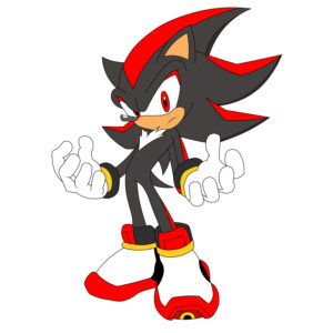 Download free hand-drawn vector illustrations of Shadow the Hedgehog's character in the Sonic cartoon