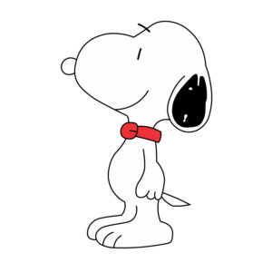 Download free hand-drawn vector illustrations of Snoopy's character in the Peanuts cartoon