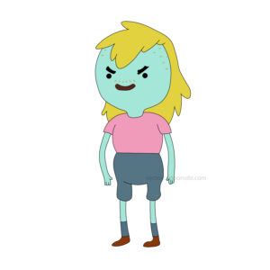 Download free hand-drawn vector illustrations of Tiffany Oiler's character in the Adventure Time cartoon