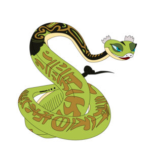 Download free hand-drawn vector illustrations of Viper's character in the kung fu panda cartoon