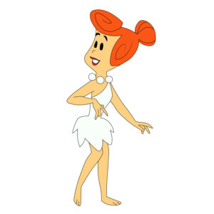 Download free hand-drawn vector illustrations of Wilma Flintstone's character in the Flintstones cartoon