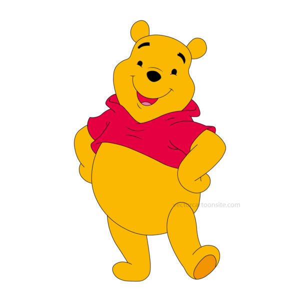 Download free hand-drawn vector illustrations of Pooh's character in Winnie the pooh cartoon