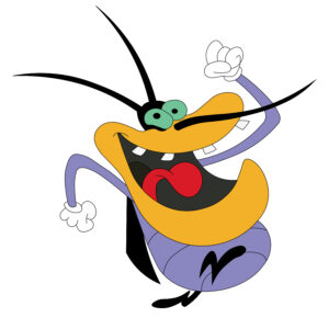 Download free hand-drawn vector illustrations of Deedee perso's character in the Oggy and the Cockroaches cartoon