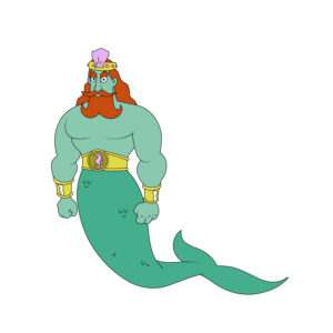 Download free hand-drawn vector illustrations of King Neptune's character in the SpongeBob SquarePants cartoon