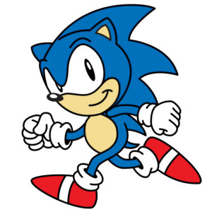 Download free hand-drawn vector illustrations of sonic's character in the Sonic cartoon