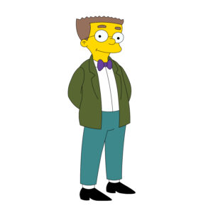 Download free hand-drawn vector illustrations of Waylon Smithers's character in the cartoon the Simpson