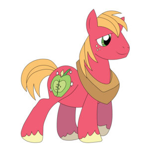 Download free hand-drawn vector illustrations of Big McIntosh's character in the My Little Pony cartoon