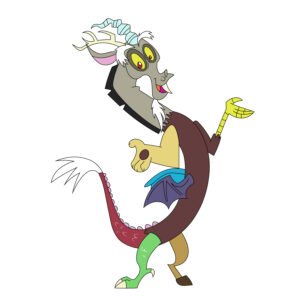 Download free hand-drawn vector illustrations of Discord's character in the My Little Pony cartoon