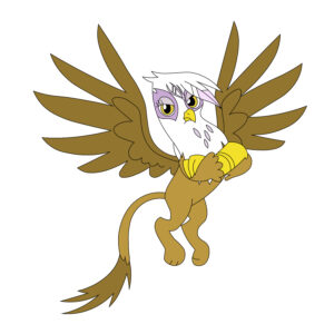 Download free hand-drawn vector illustrations of Gilda's character in the My Little Pony cartoon