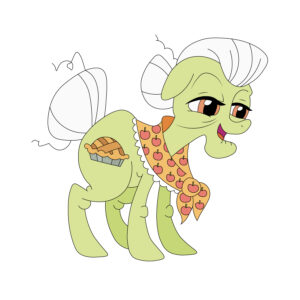 Download free hand-drawn vector illustrations of Granny Smith's character in the My Little Pony cartoon