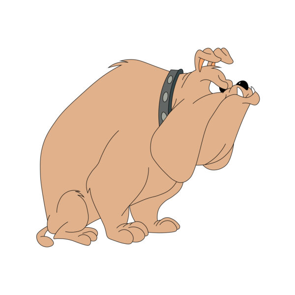 Download free hand-drawn vector illustrations of Hector the Bulldog's character in looney tunes cartoon