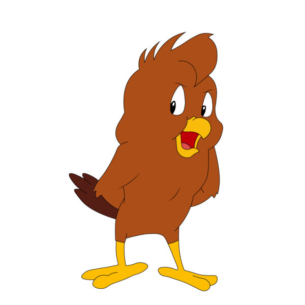 Download free hand-drawn vector illustrations of Henery Hawk's character in looney tunes cartoon